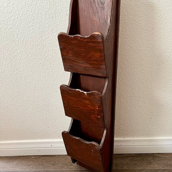 Rustic Brown Wall Organizer - Picture 1 of 9